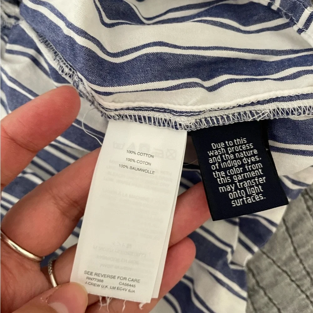 Madewell Ruffle-Sleeve Tiered Maxi Dress In Ava Strip Blue, White Size 4